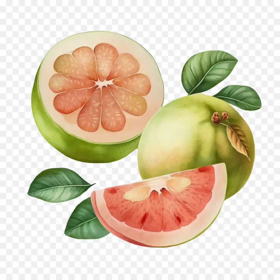 الجوافة بالألوان المائية，شرائح الجوافة المائية PNG