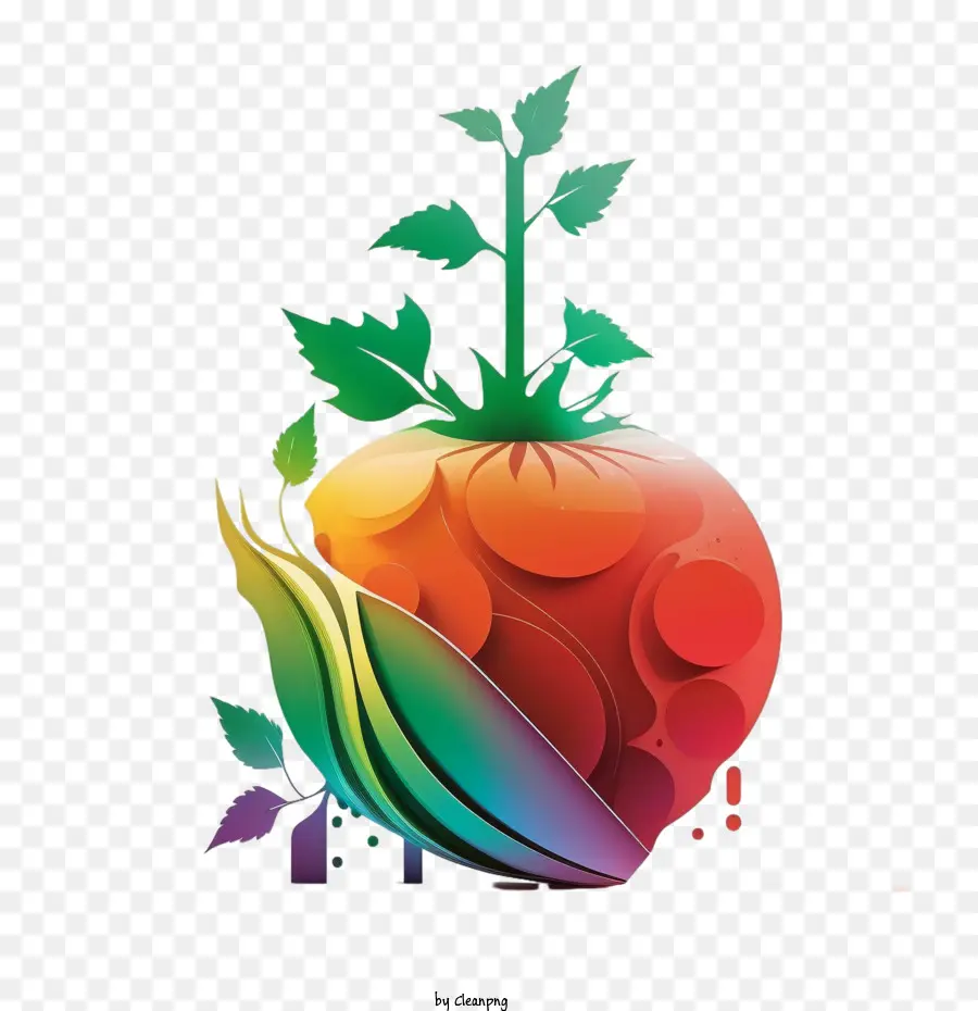 جذع الطماطم，ألوان التسعينيات PNG
