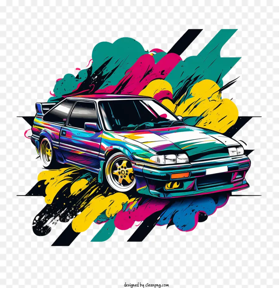 ألوان سيارة التسعينيات，سيارة مجردة PNG
