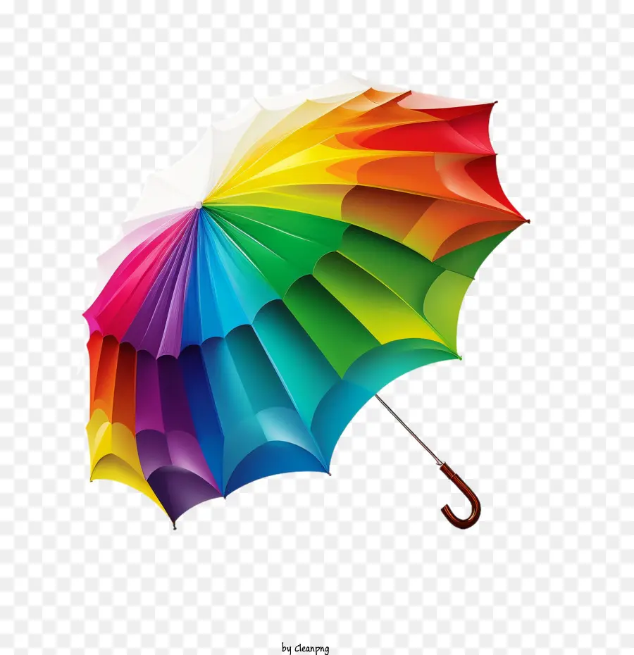 قوس قزح مظلة，مظلة واقعية PNG