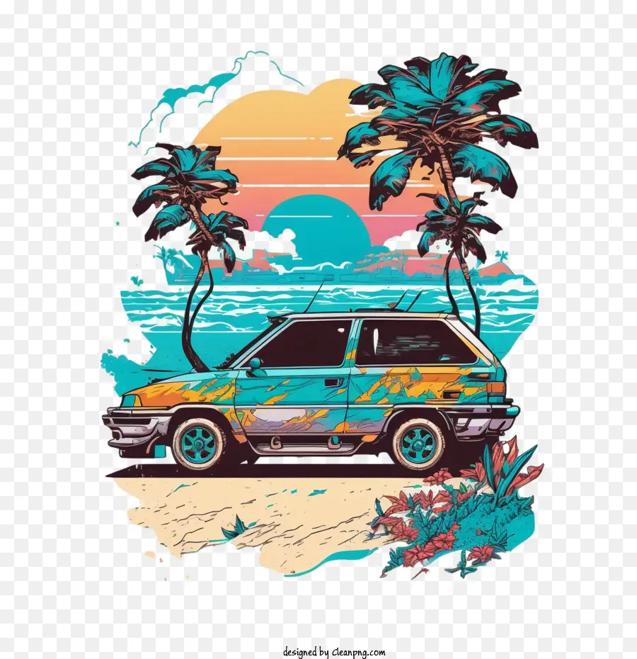 ألوان سيارة التسعينيات，سيارة الشاطئ PNG