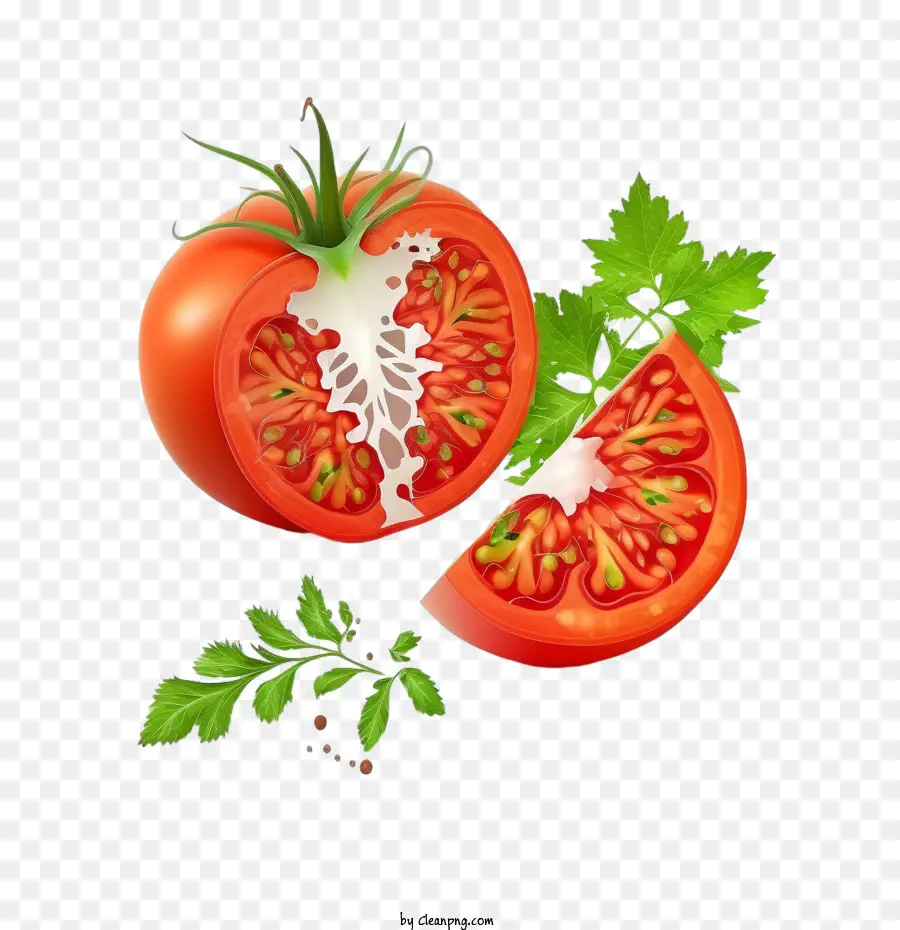 الطماطم，نصف الطماطم PNG