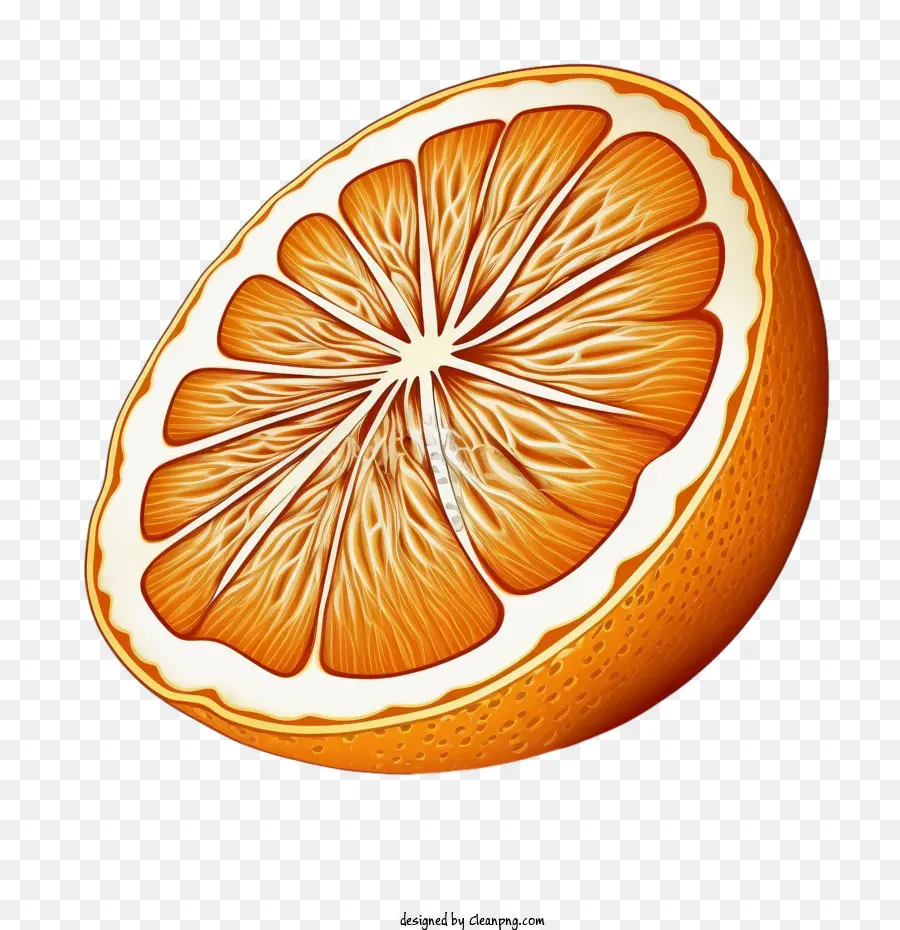 رسومات الشعار المبتكرة البرتقالية，نصف البرتقال PNG
