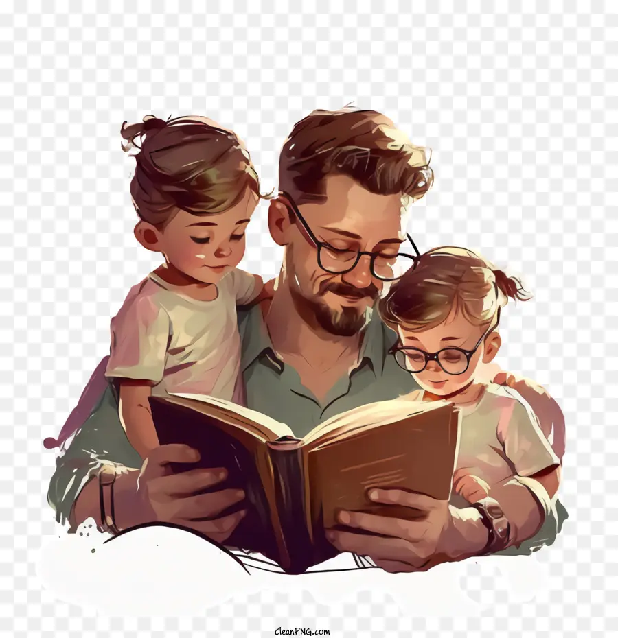الأب والأطفال，الآباء اليوم PNG