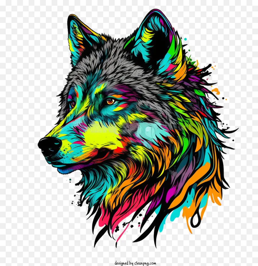 ألوان الذئب في التسعينيات，الذئب PNG