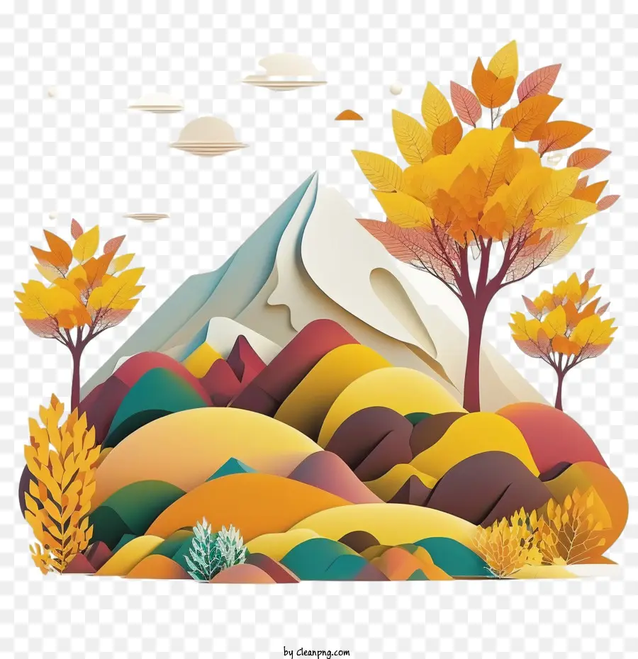 مشهد الخريف，جبل الخريف PNG