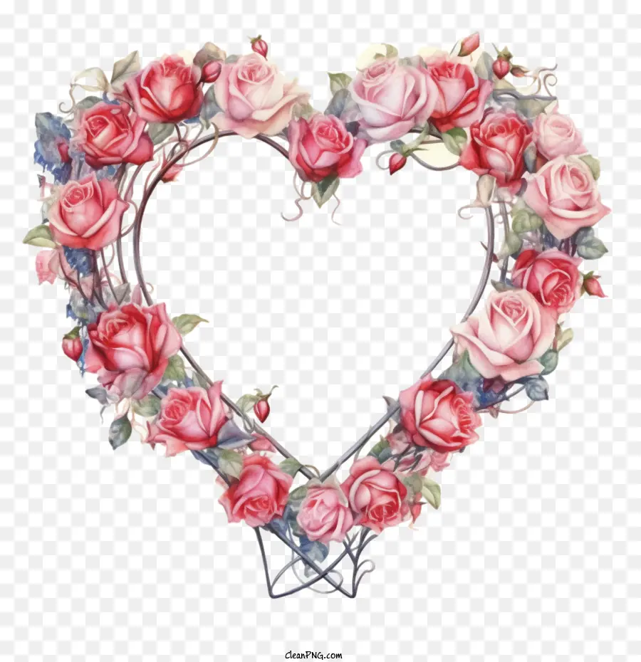 قلب الأزهار，وردة القلب PNG