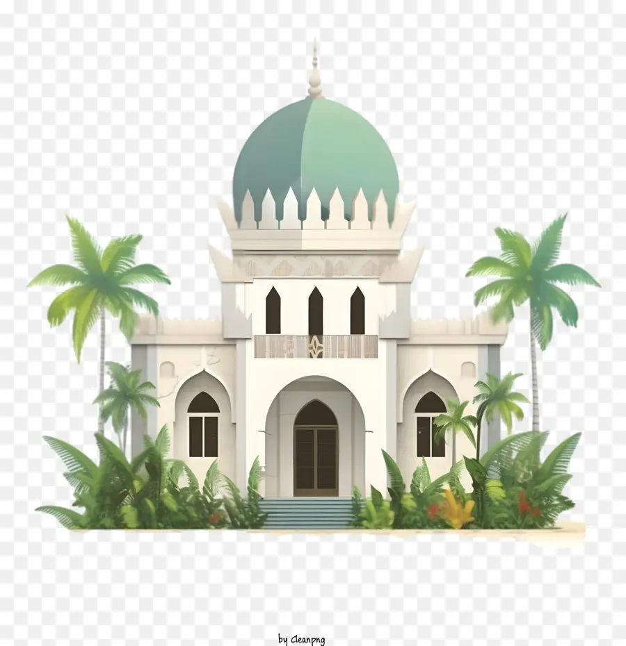 مسجد，مسجد مسطح PNG