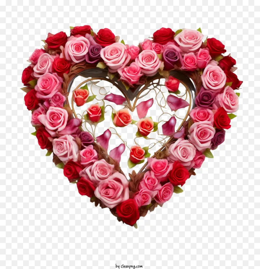 قلب الأزهار，وردة القلب PNG