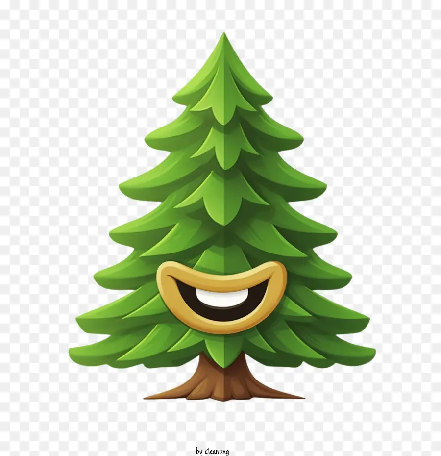 شجرة دائمة الخضرة，الشجرة سعيدة PNG