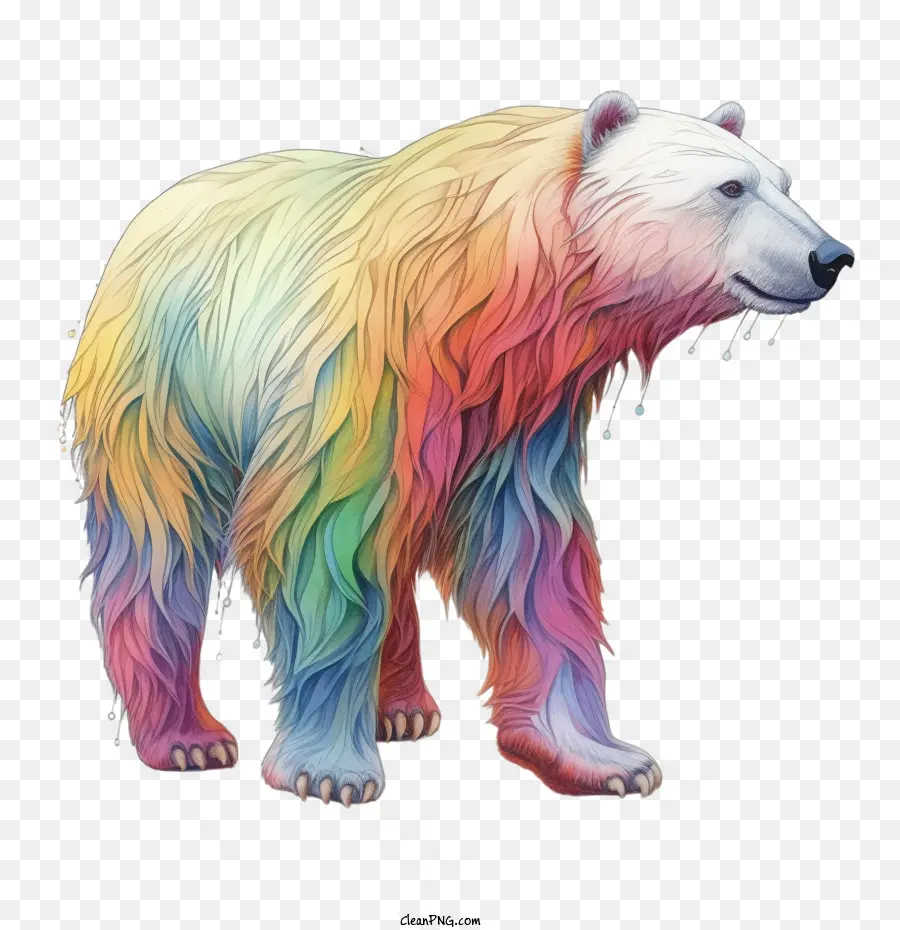 الدب القطبي，قوس قزح PNG