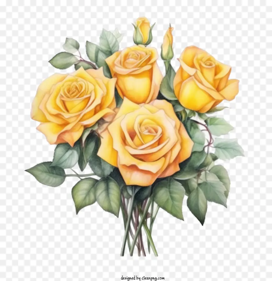 الوردة الصفراء，الورود PNG
