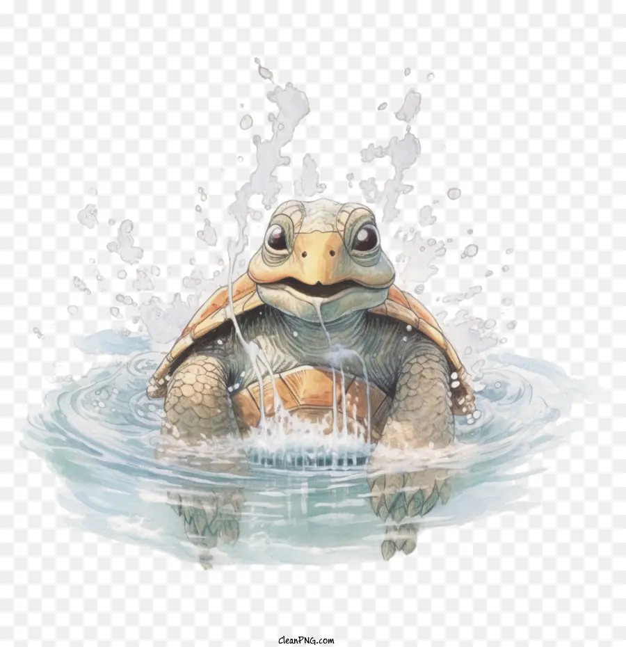 السلاحف，الماء PNG