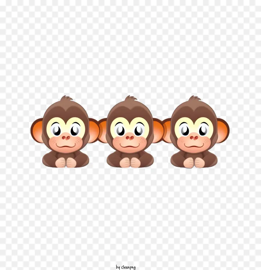 القرد，لطيف PNG