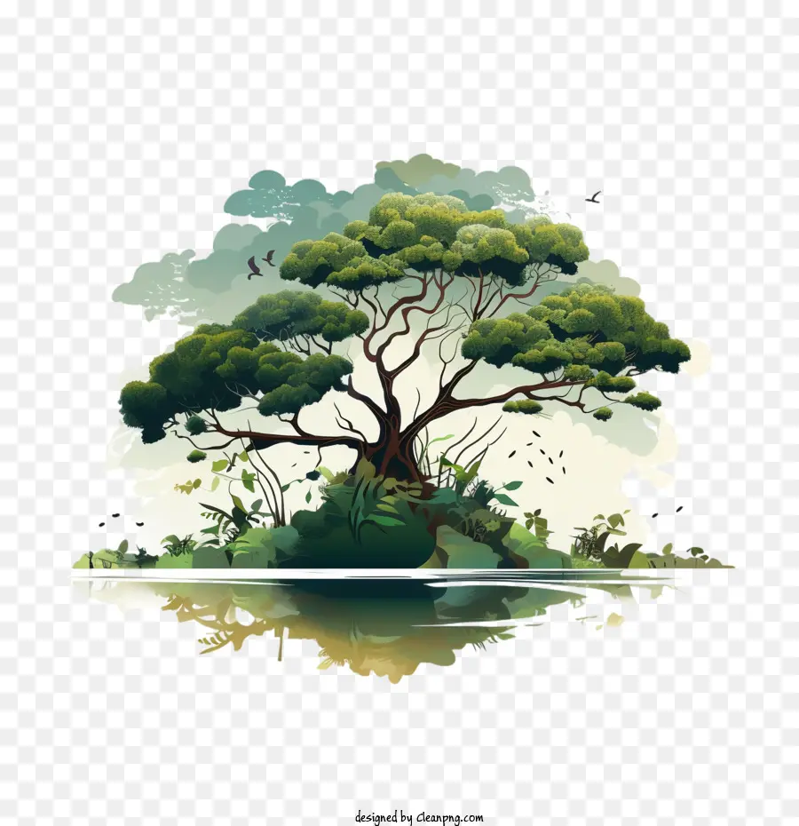 شجرة كبيرة，الاستوائية PNG