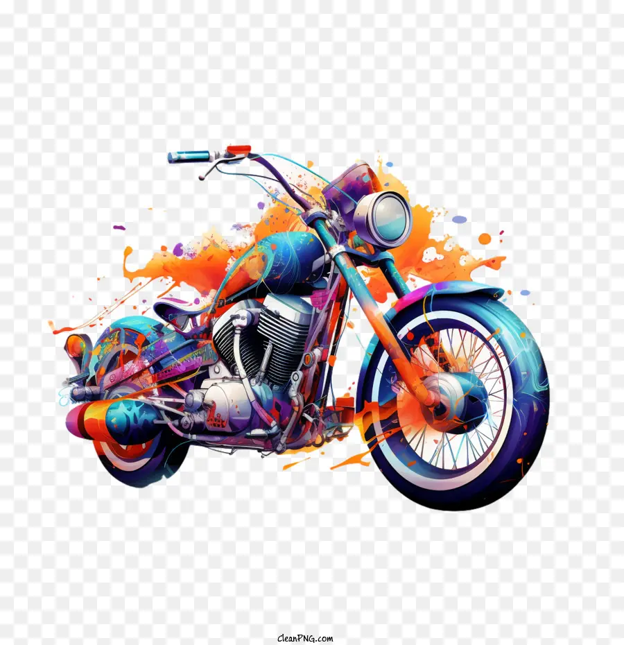 دراجة نارية，اللوحة PNG