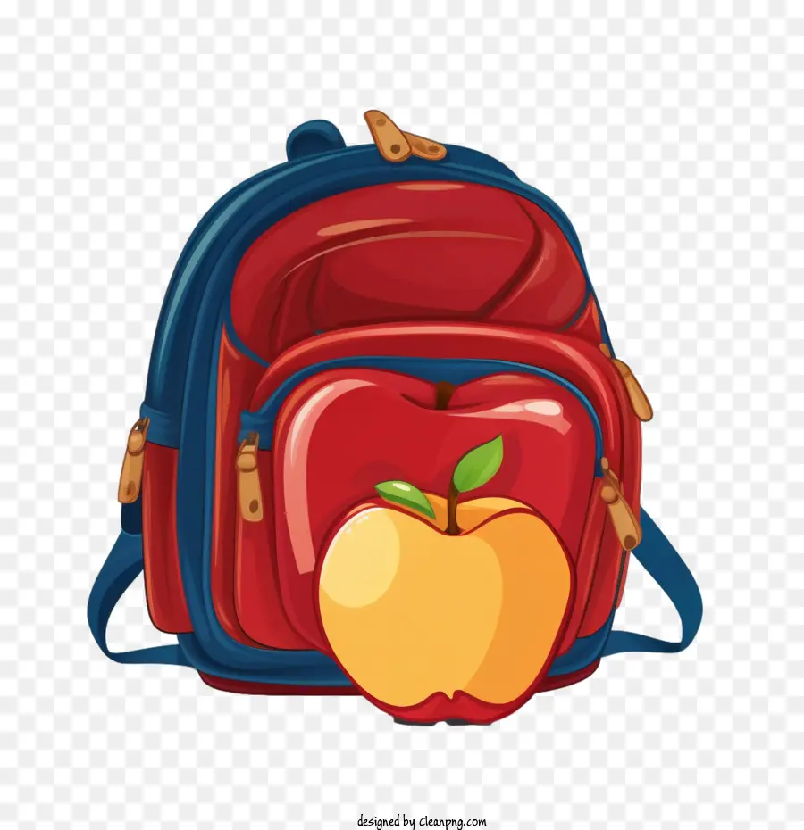 حقيبة مدرسية，على ظهره PNG