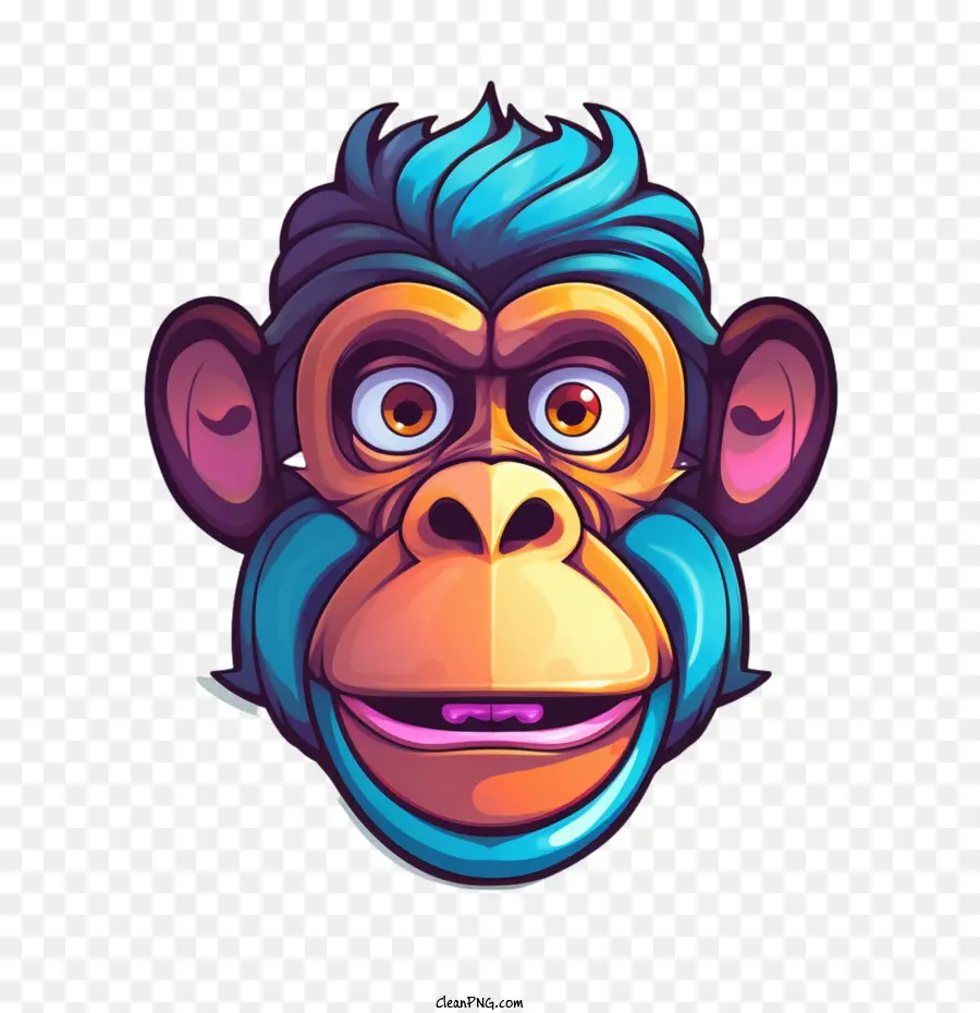 القرد，الوجه PNG