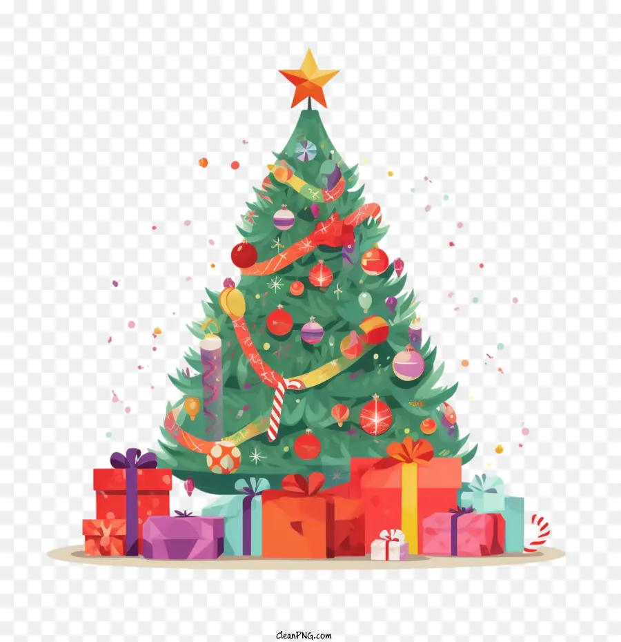 شجرة عيد الميلاد，عطلة سعيدة PNG