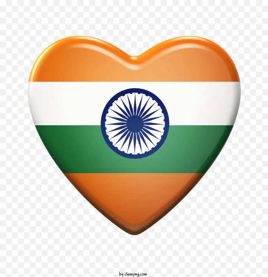 القلب，العلم الهندي PNG