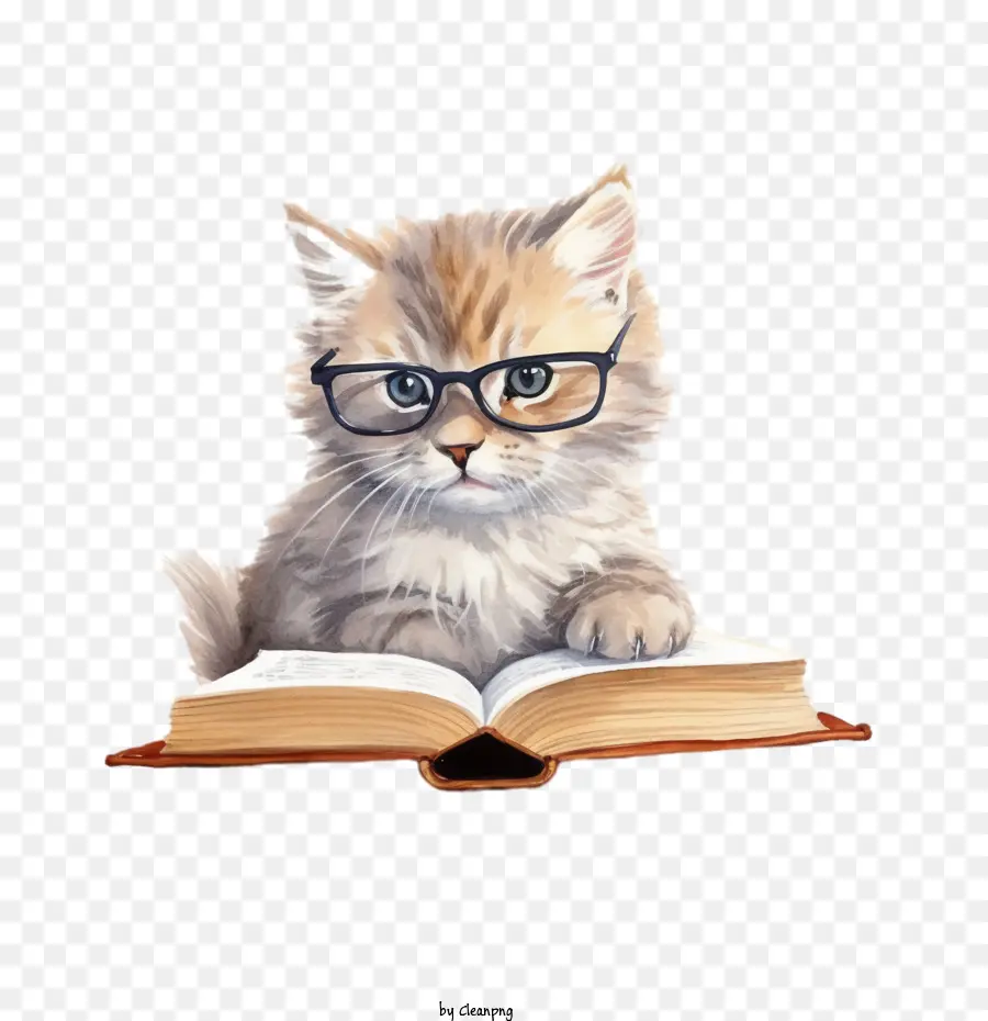 كتاب قراءة القط，عشاق الكتاب اليوم PNG
