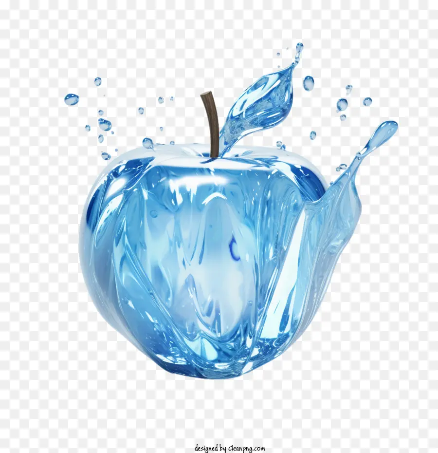 رش المياه，3d التفاح PNG