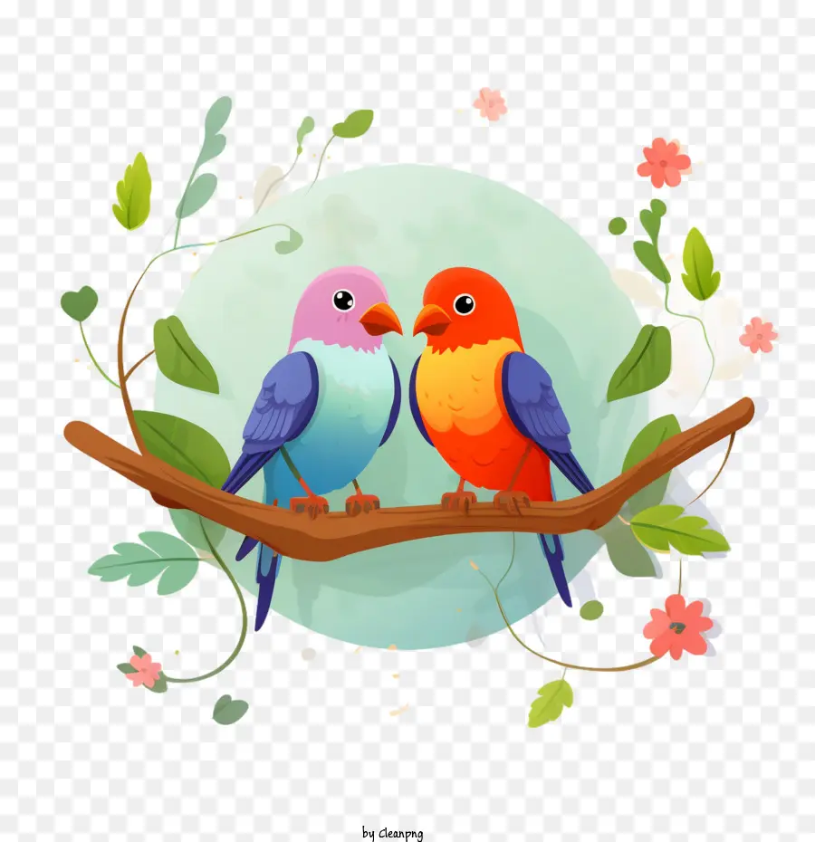 طيور الحب，طيور الحب اللطيفة PNG