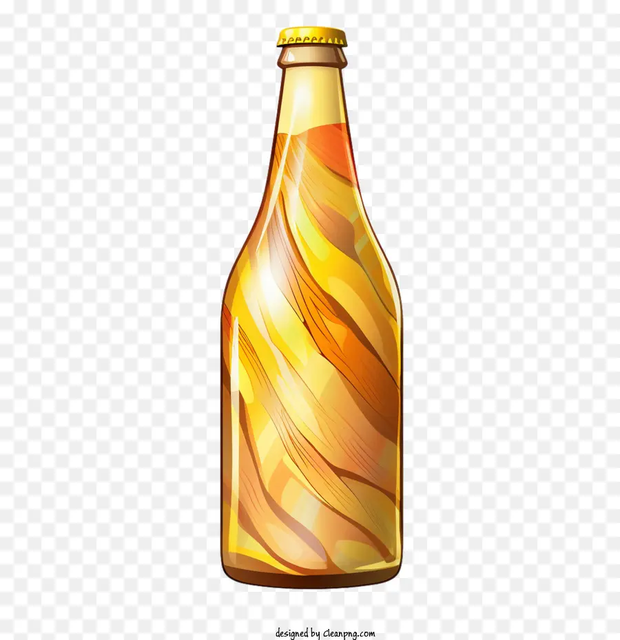 زجاجة بيرة，الذهبي PNG