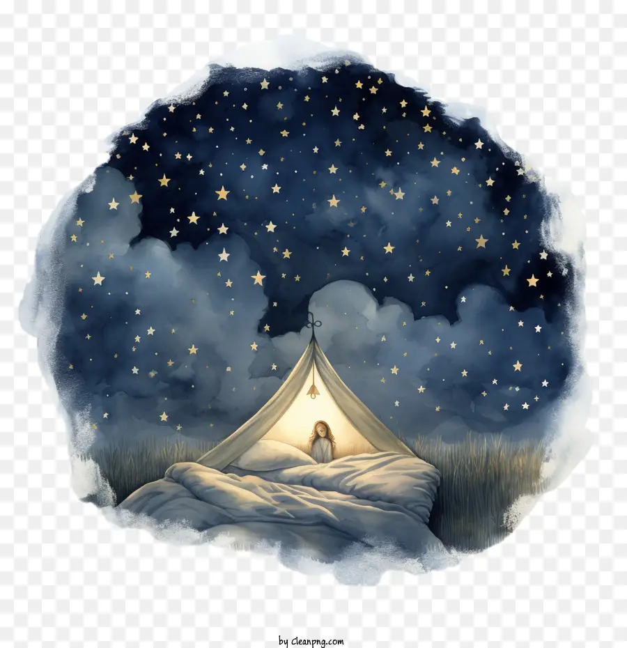 النوم العالمي تحت ليلة النجوم，خيمة PNG