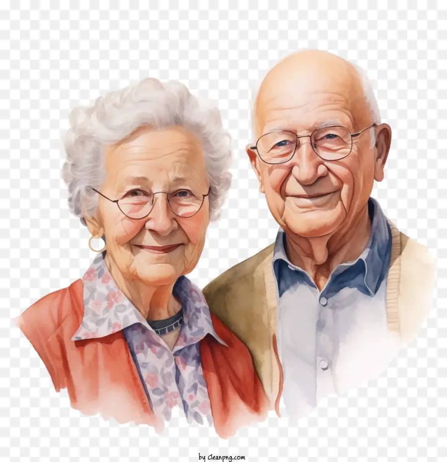 اليوم الدولي لكبار السن，سعيدة للزوجين PNG