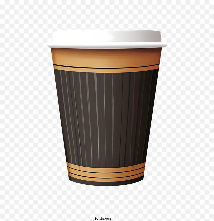 فنجان قهوة ورقي بني，فنجان القهوة PNG