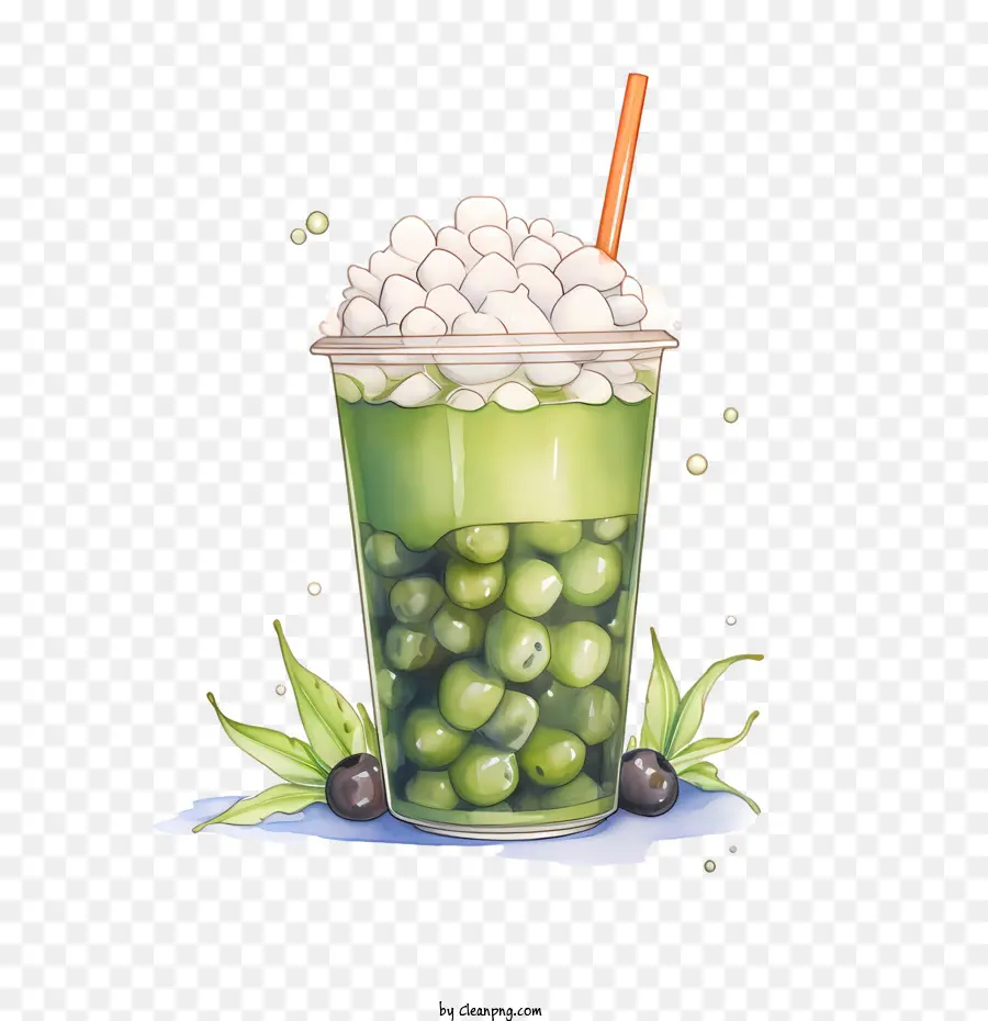 شاي Matcha Bubble，الشاي PNG