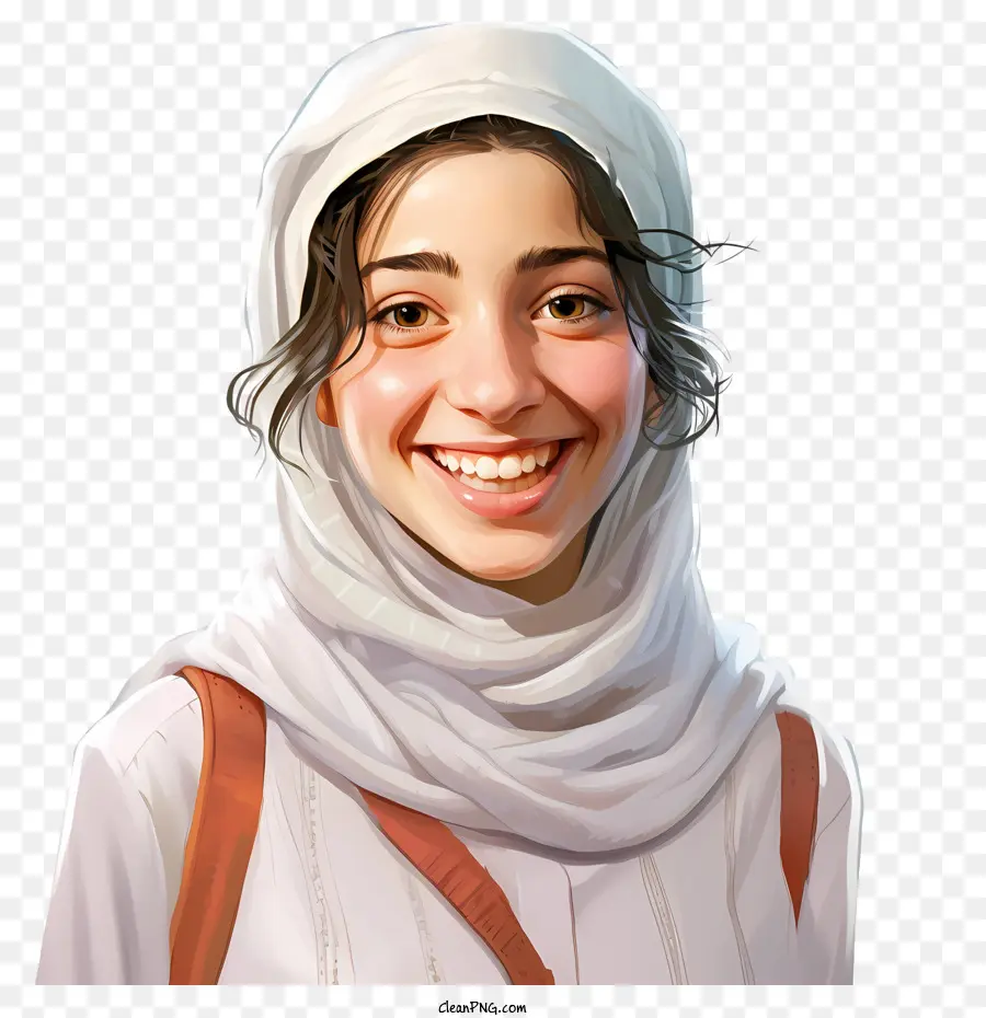 فتاة عربية，العالم ابتسامة اليوم PNG
