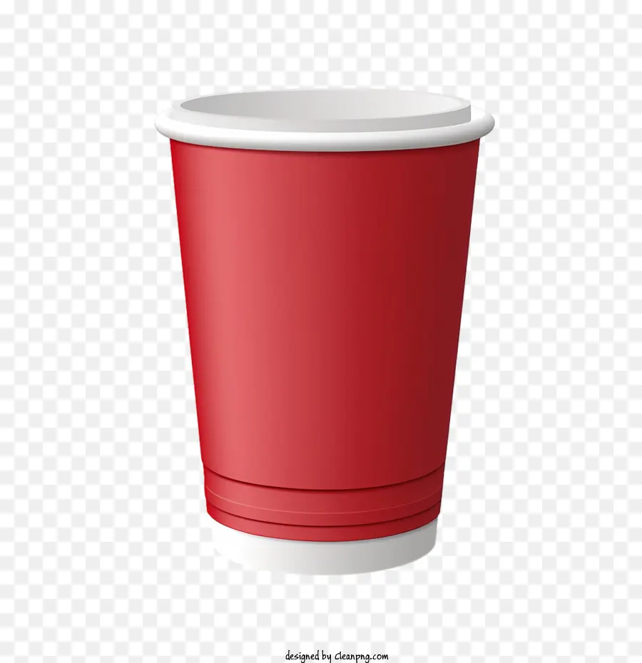 ورقة كأس，كوب بلاستيكي أحمر PNG