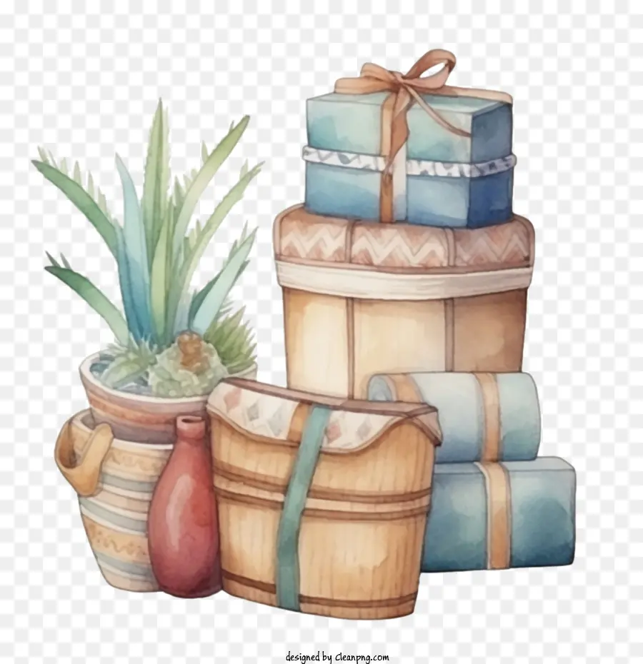 هدية عيد الميلاد مربع，صندوق الهدايا بوهو PNG