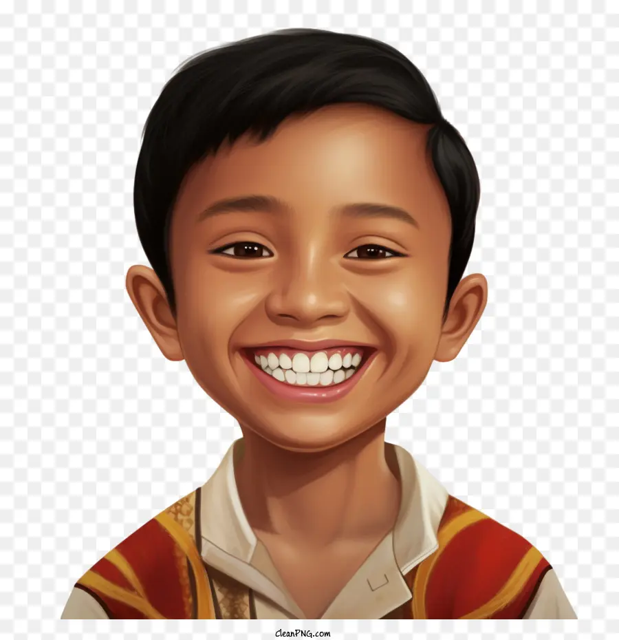 العالم ابتسامة اليوم，فتى يبتسم PNG