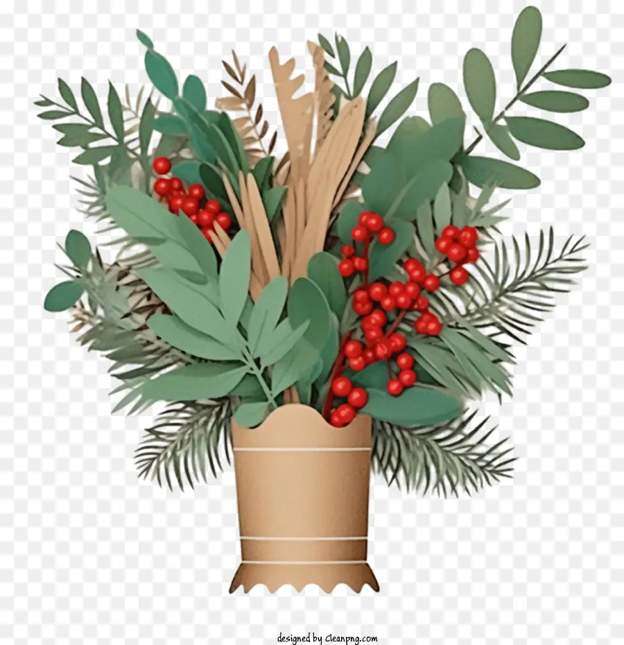 عيد الميلاد الحرف，نباتات الأصص PNG