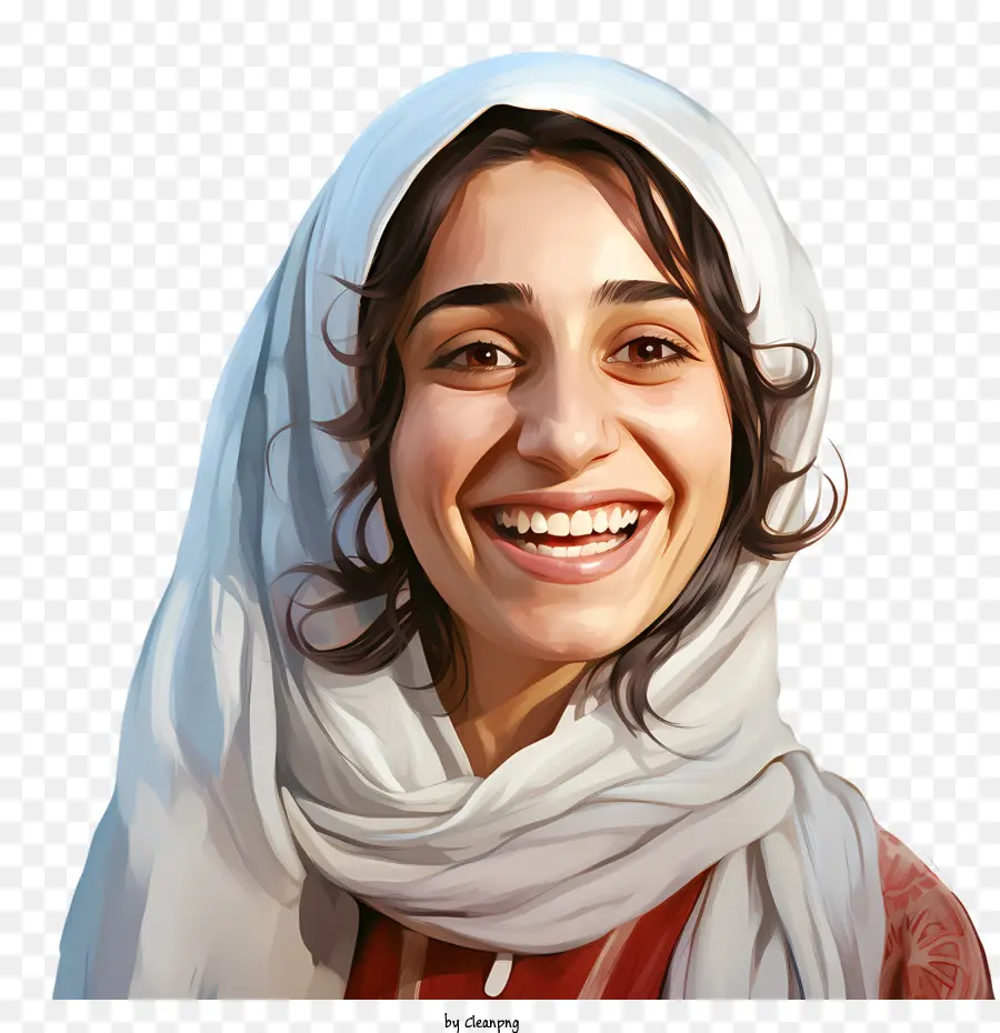 فتاة عربية，العالم ابتسامة اليوم PNG