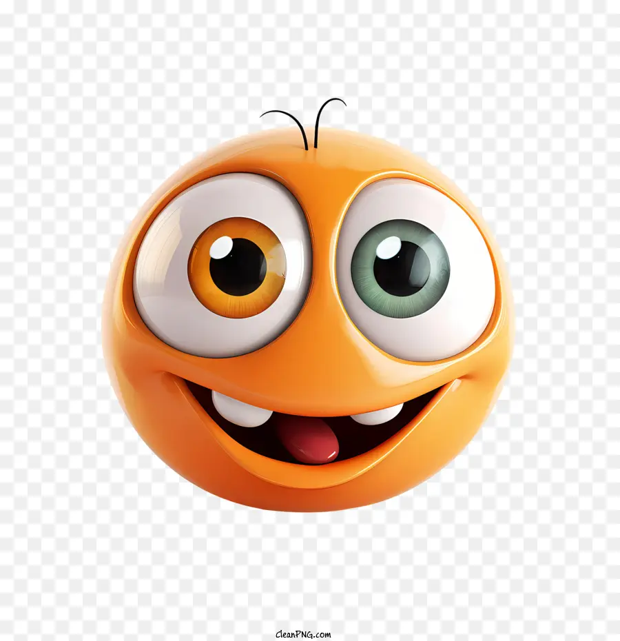 وجه تعبيري，البرتقال PNG