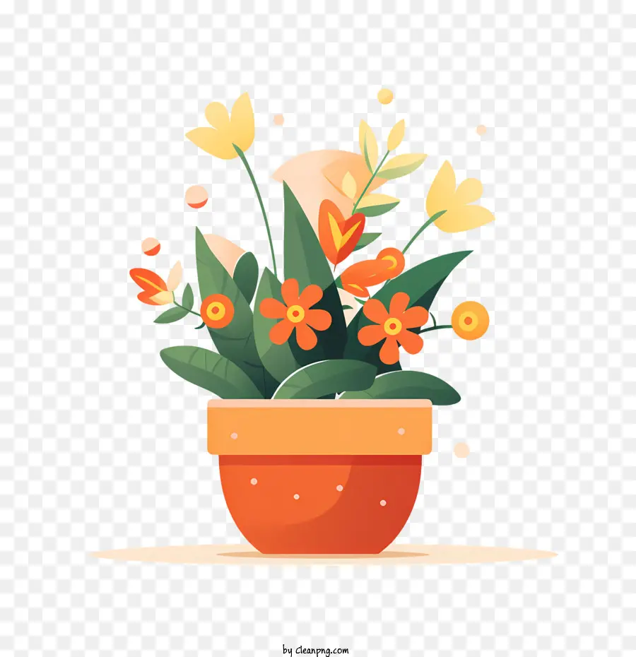 وعاء الزهور，زهور PNG