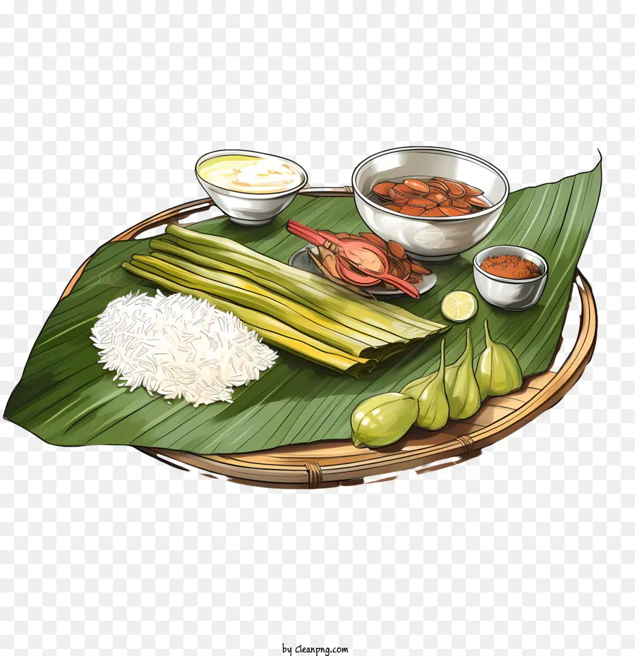 Onam Alakan الطعام，الأرز PNG
