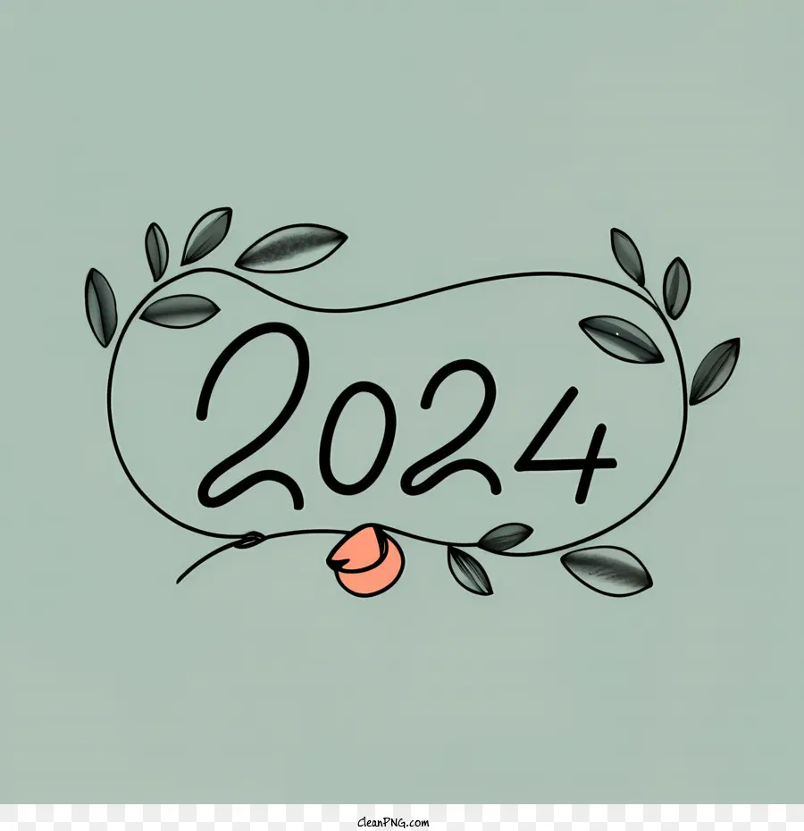 2024 سنة جديدة سعيدة，2024 PNG