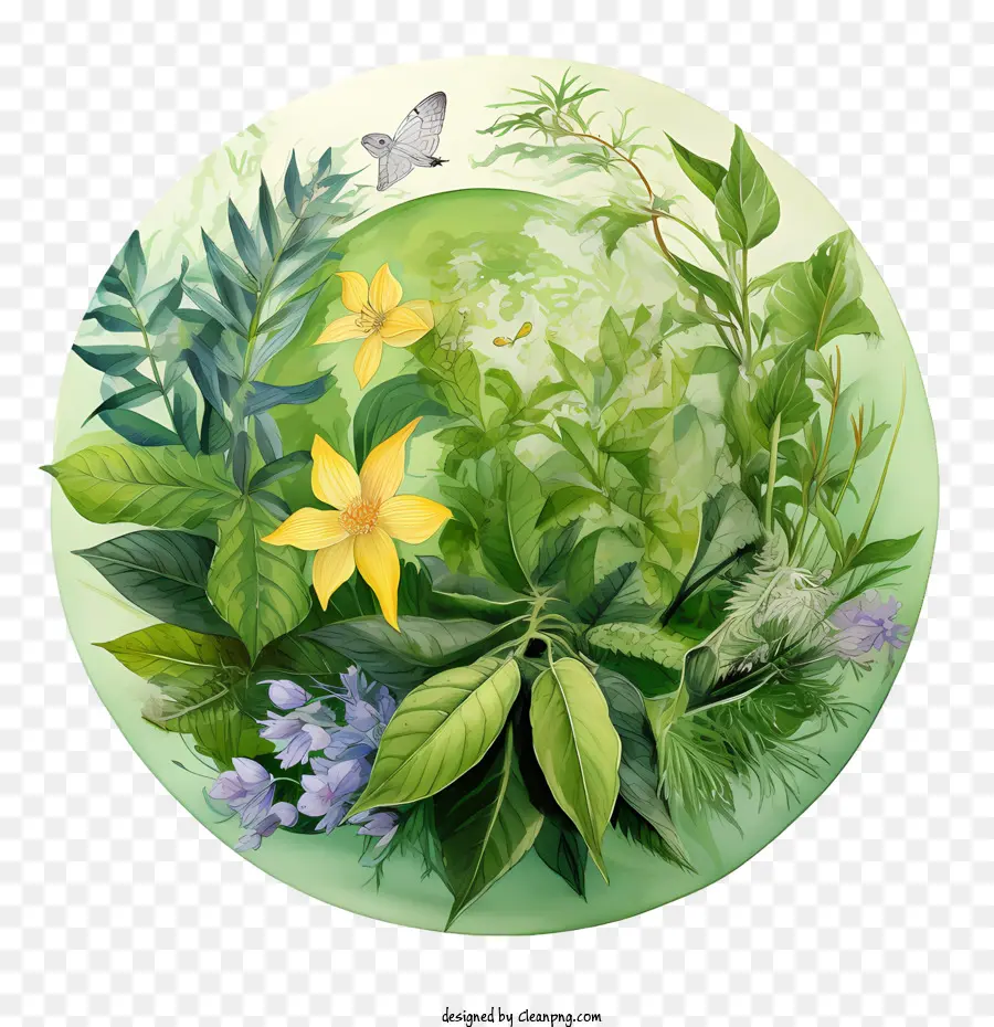 الكوكب الأخضر الأرض，النباتات PNG