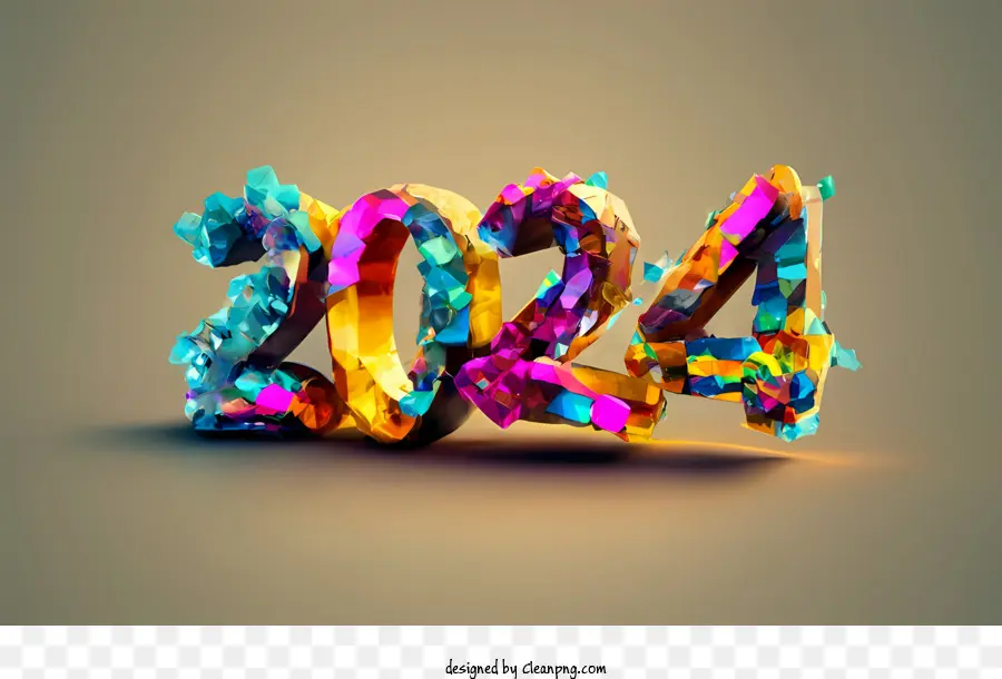 2024 سنة جديدة سعيدة，سنة جديدة سعيدة PNG