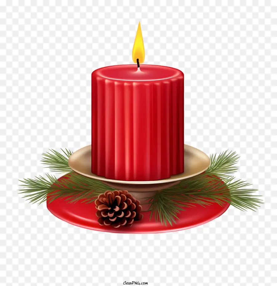 شمعة عيد الميلاد，الشموع الحمراء PNG