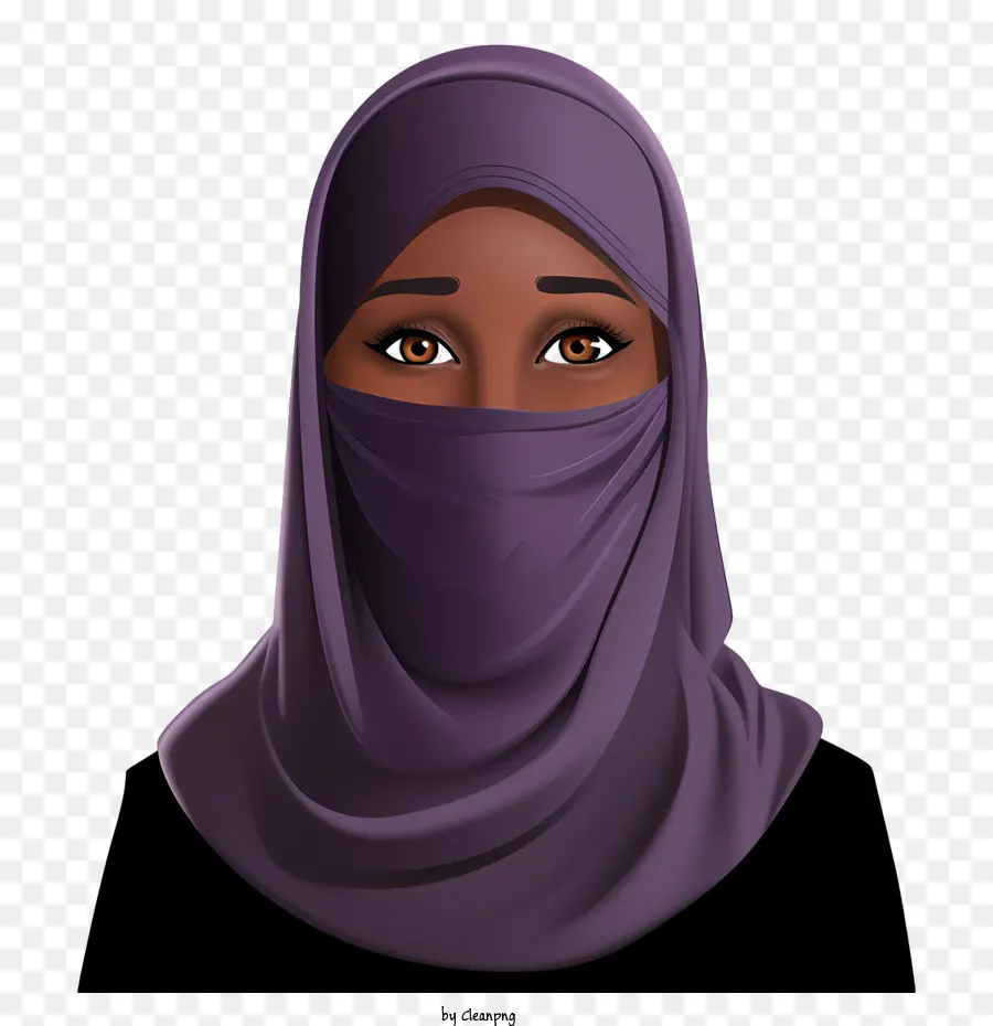 امرأة مع الحجاب，الوجه PNG
