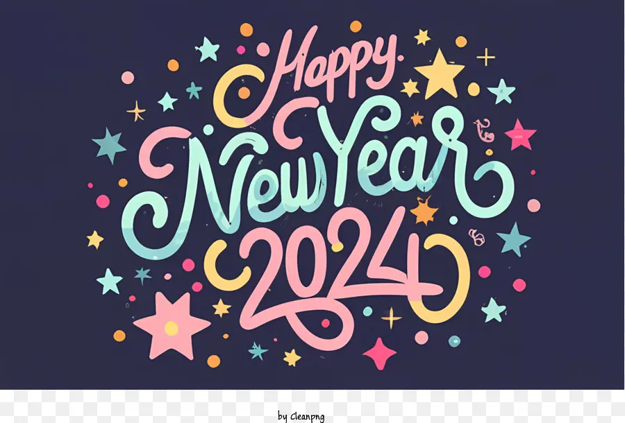 2024 سنة جديدة سعيدة，سنة جديدة سعيدة PNG