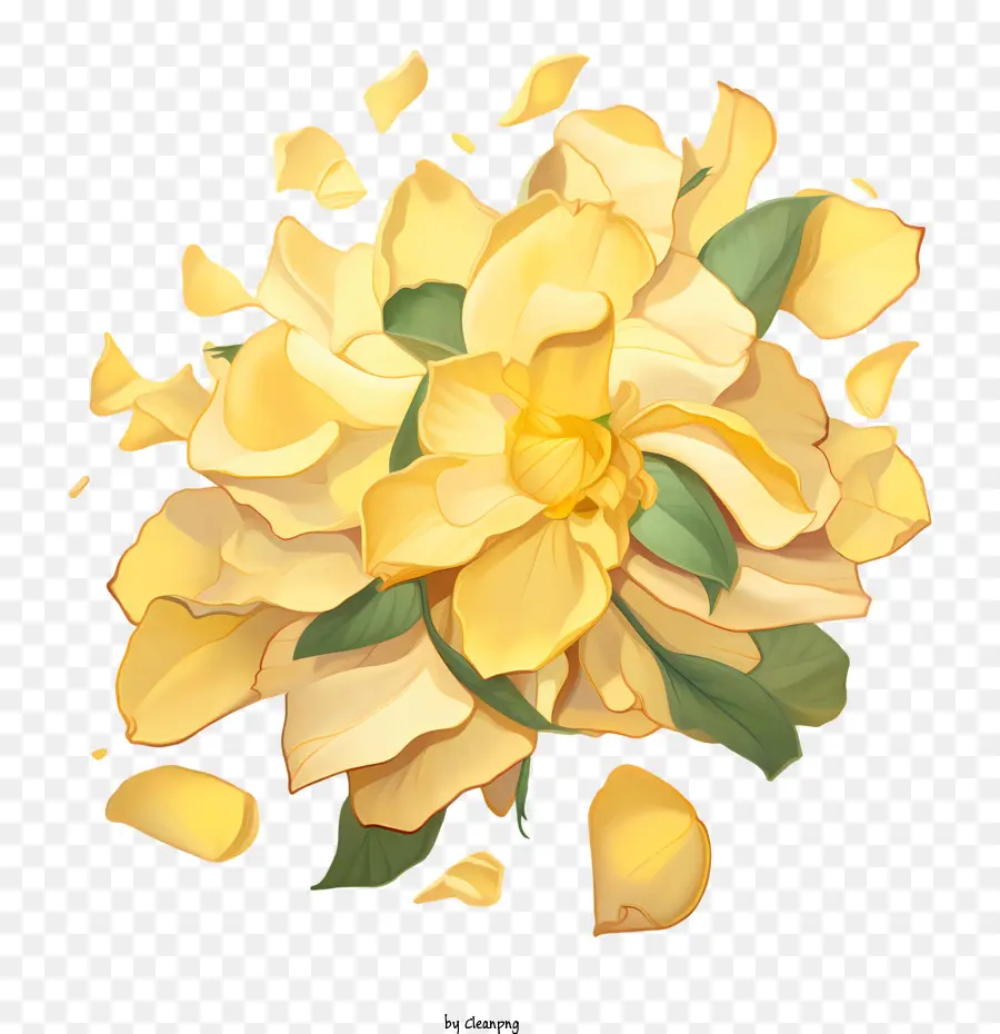 بتلات الورد الصفراء，الزهور الصفراء PNG