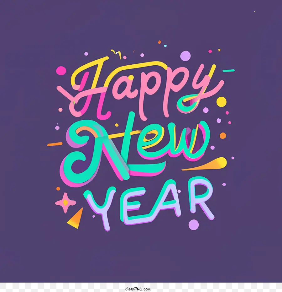 سنة جديدة سعيدة，ملصق PNG