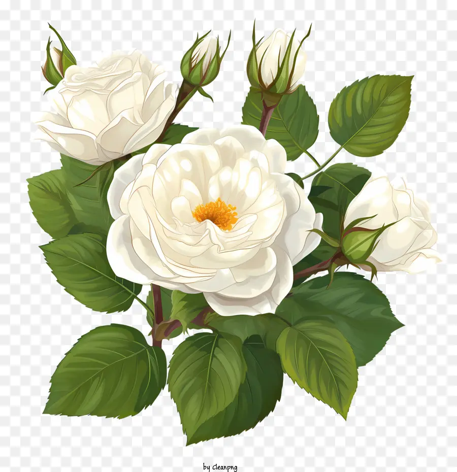 زهرة وردة بيضاء，زهرة PNG